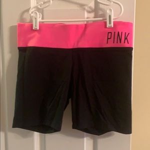 Pink yoga shorts